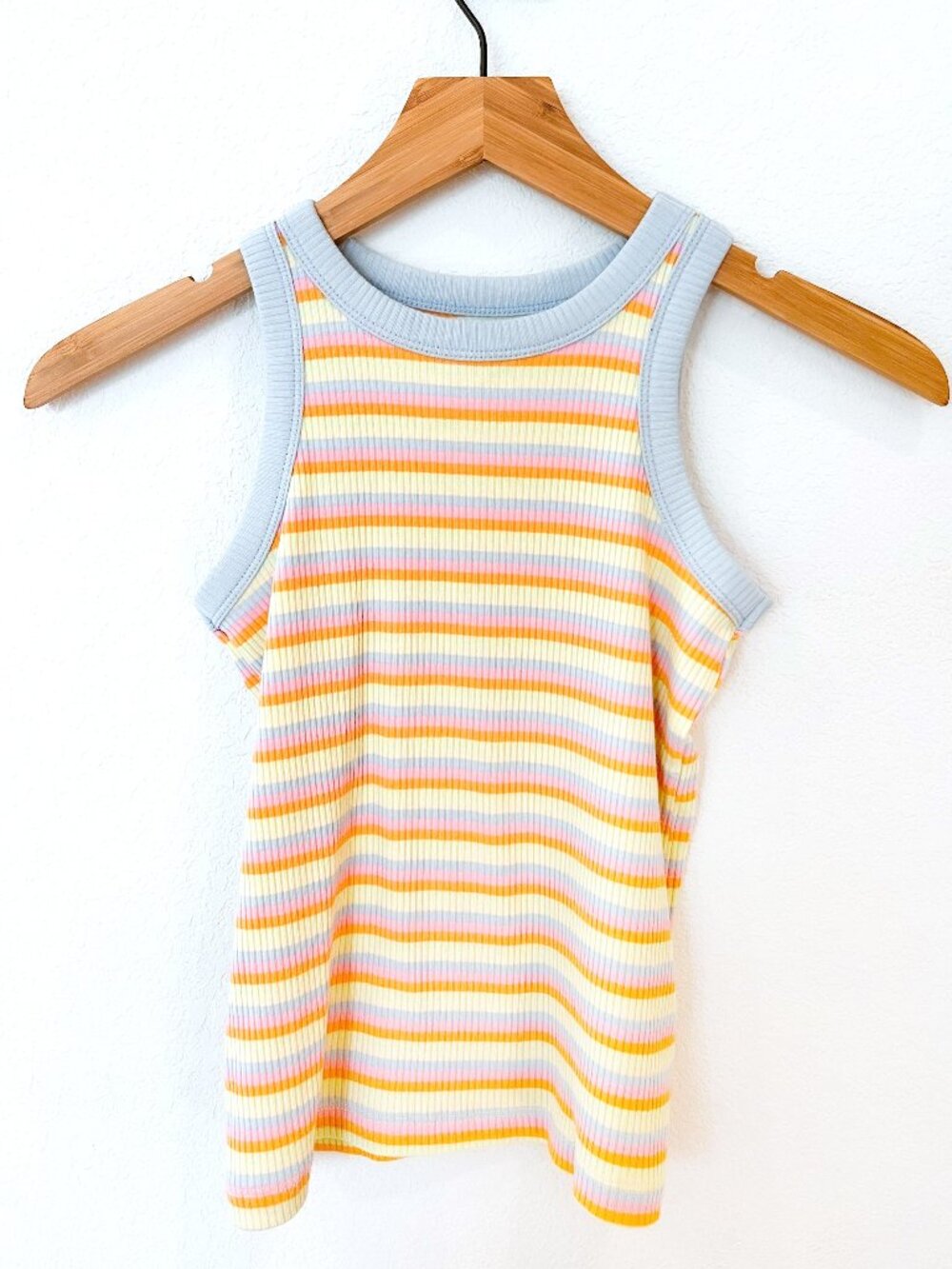 Old Navy Girls Ribbed Striped Tank Top | Size L (10–12)